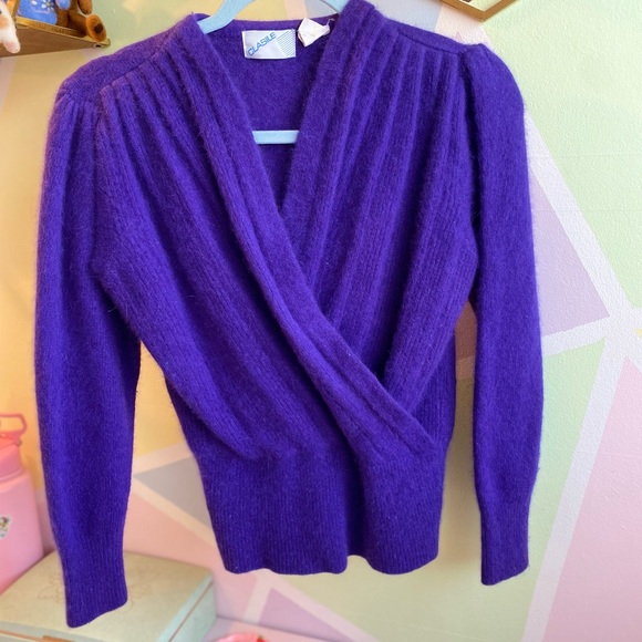 Vintage Sweaters - Vintage Clasile Angora Blend Sweater